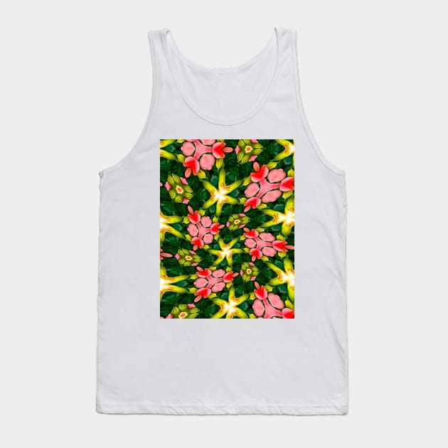 Cute Tropical Flower Pattern Tank Top by PatternFlower